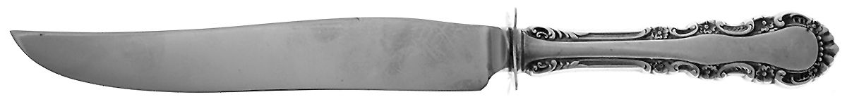 Georgian Rose (Sterling, 1941, No Monograms) Small Steak Carving Knife with Stainless Blade by Reed & Barton-1