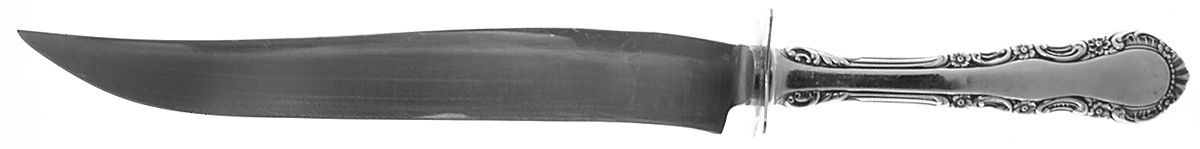 Georgian Rose (Sterling, 1941, No Monograms) Large Stainless Blade Roast Carving Knife by Reed & Barton-1