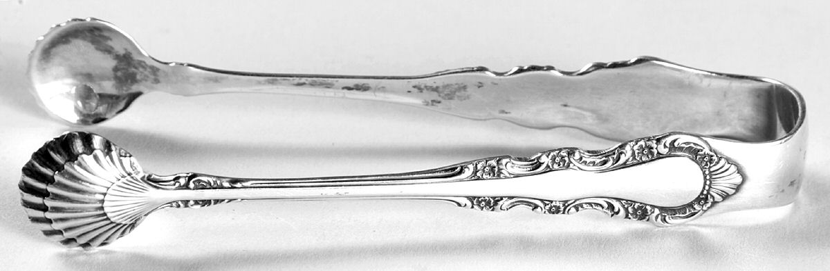 Georgian Rose (Sterling, 1941, No Monograms) Sugar Tongs by Reed & Barton-1