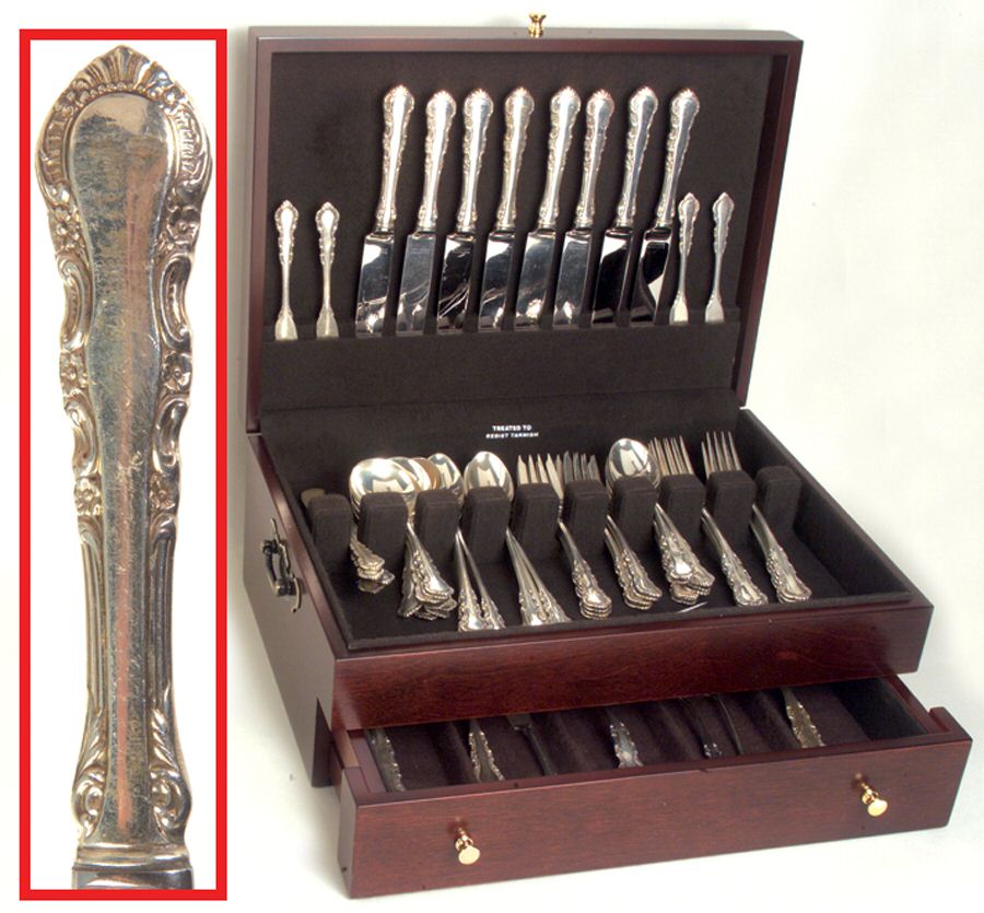 Georgian Rose (Sterling, 1941, No Monograms) 65 Piece Set by Reed & Barton-1