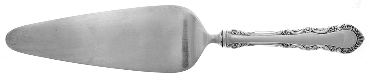 Georgian Rose (Sterling, 1941, No Monograms) Hollow Handle Pie Server, Sterling Blade by Reed & Barton-1