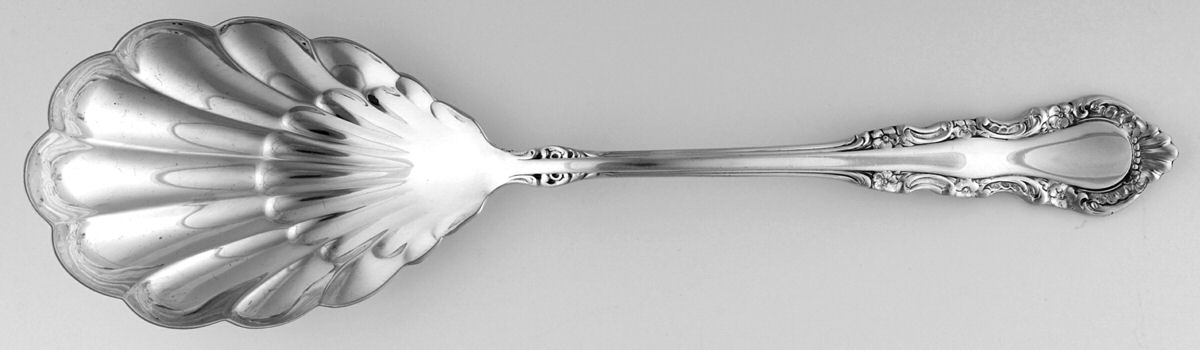 Georgian Rose (Sterling, 1941, No Monograms) Solid Salad Serving Spoon by Reed & Barton-1