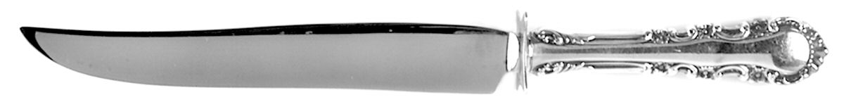 Georgian Rose (Sterling, 1941, No Monograms) Large Stainless Blade Roast Carving Knife by Reed & Barton-1