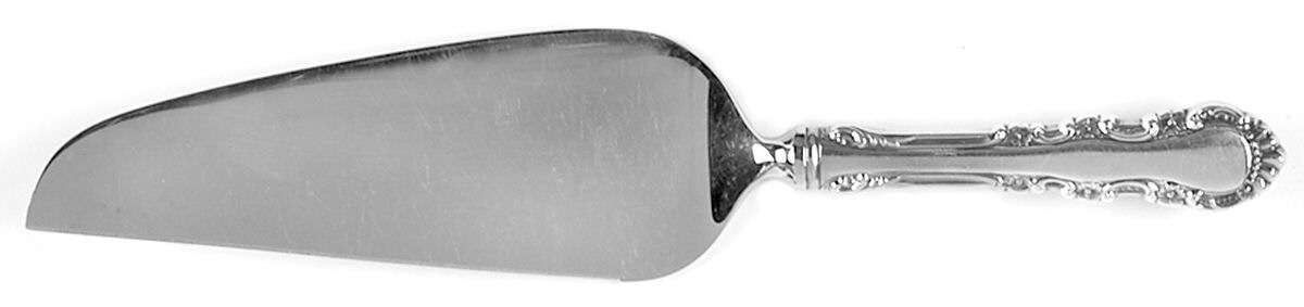 Georgian Rose (Sterling, 1941, No Monograms) Pie & Cake Server with Stainless Blade by Reed & Barton-1