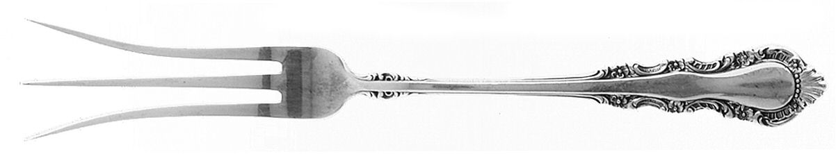 Georgian Rose (Sterling, 1941, No Monograms) Lemon Fork by Reed & Barton-1