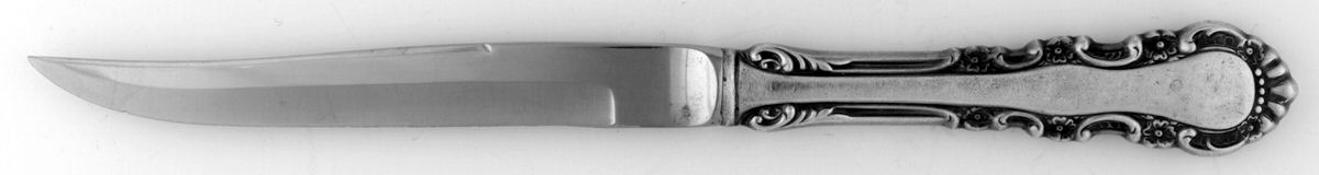 Georgian Rose (Sterling, 1941, No Monograms) Individual Steak Knife Hollow Handle by Reed & Barton-1