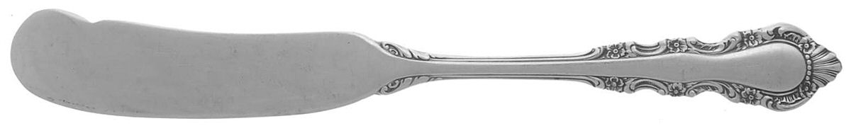 Georgian Rose (Sterling, 1941, No Monograms) Flat Handle Butter Spreader by Reed & Barton-1