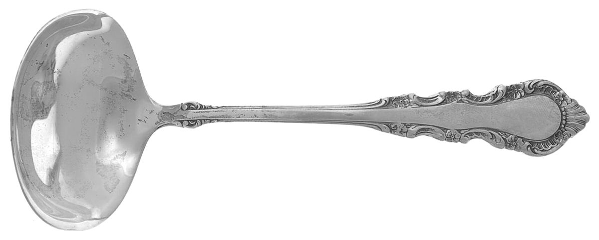 Georgian Rose (Sterling, 1941, No Monograms) Solid Gravy Ladle by Reed & Barton-1