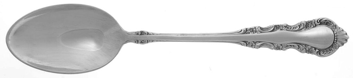 Georgian Rose (Sterling, 1941, No Monograms) Dessert/Oval Soup Spoon by Reed & Barton-1