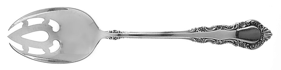 Georgian Rose (Sterling, 1941, No Monograms) Pierced Tablespoon (Serving Spoon) by Reed & Barton-1