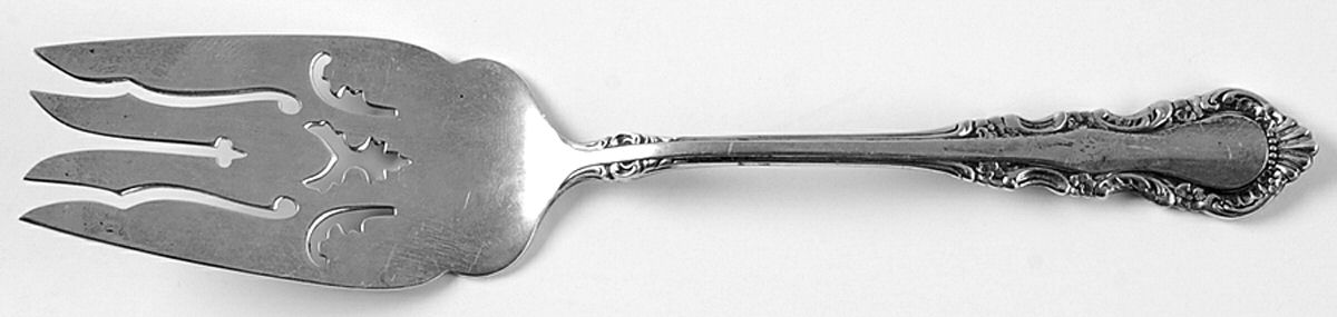 Georgian Rose (Sterling, 1941, No Monograms) Fork-Cold Meat/Servg-Sm/Solid by Reed & Barton-1