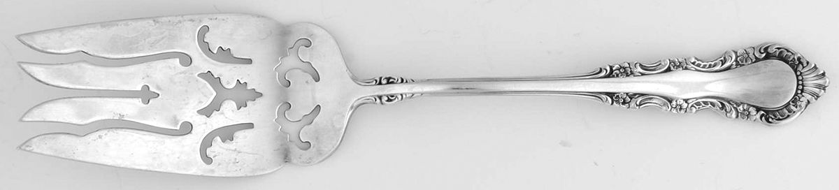 Georgian Rose (Sterling, 1941, No Monograms) Fork-Cold Meat/Servg-Sm/Solid by Reed & Barton-1