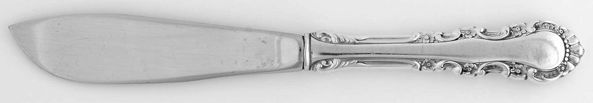 Georgian Rose (Sterling, 1941, No Monograms) Hollow Handle Master Butter Knife by Reed & Barton-1
