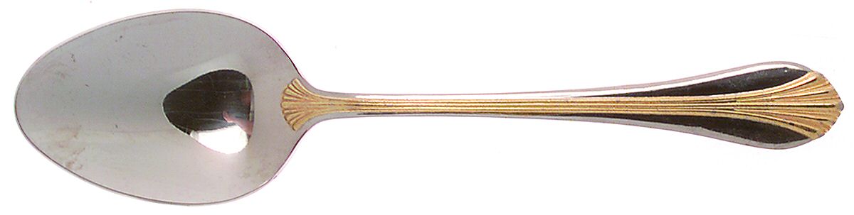 Golden Ariel (Stainless, Gold Accent) Tablespoon (Serving Spoon) by Reed & Barton-1