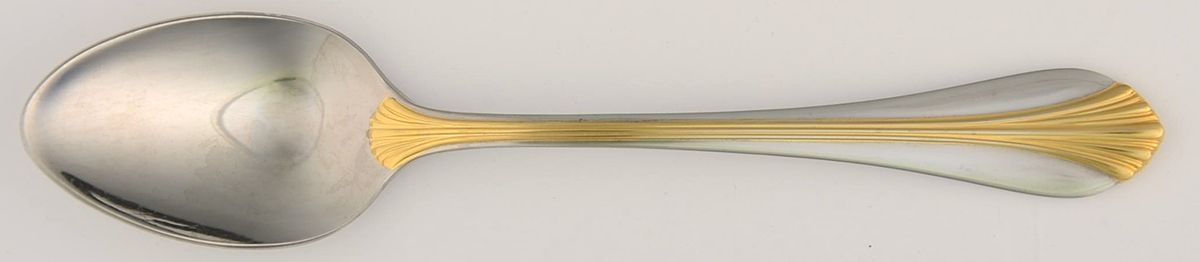 Golden Ariel (Stainless, Gold Accent) Place/Oval Soup Spoon by Reed & Barton-1