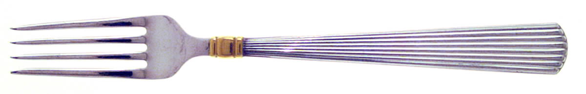 Golden Ashmont (Sterling, 1991, Gold Accent) Fork by Reed & Barton-1