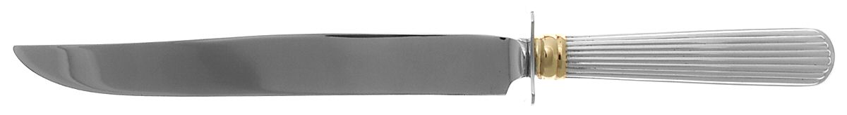 Golden Ashmont (Sterling, 1991, Gold Accent) Small Steak Carving Knife with Stainless Blade by Reed & Barton-1