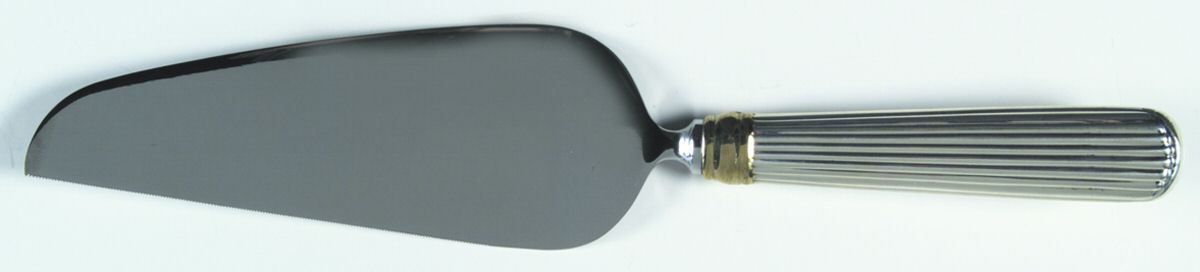 Golden Ashmont (Sterling, 1991, Gold Accent) Pie & Cake Server with Stainless Blade by Reed & Barton-1
