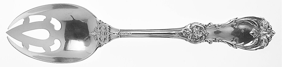 Golden Burgundy (Sterling) Pierced Tablespoon (Serving Spoon) by Reed & Barton-1