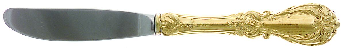 Golden Burgundy (Sterling) Modern Hollow Butter Spreader (Stainless) by Reed & Barton-1