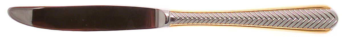 Golden Braid (Stainless, Gold Accent) Modern Hollow Knife by Reed & Barton-1