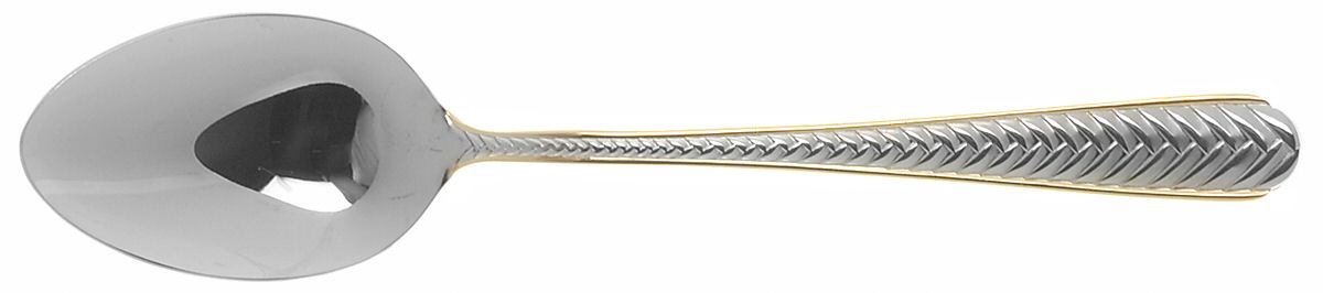 Golden Braid (Stainless, Gold Accent) Place/Oval Soup Spoon by Reed & Barton-1