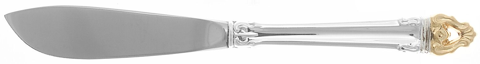 Golden Crown (Silverplate, Gold Accent, 1969) Hollow Handle Master Butter Knife by Reed & Barton-1