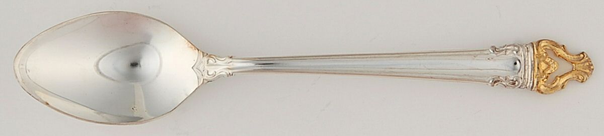 Golden Crown (Silverplate, Gold Accent, 1969) Demitasse Spoon by Reed & Barton-1