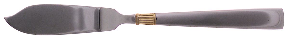 Golden Castlegate (Stainless, Gold Accent) Flat Handle Master Butter Knife by Reed & Barton-1