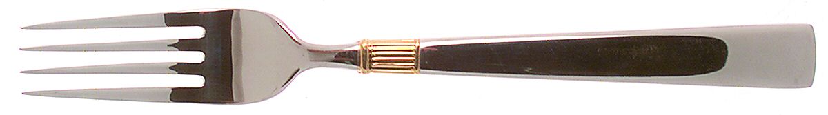 Golden Castlegate (Stainless, Gold Accent) Fork by Reed & Barton-1