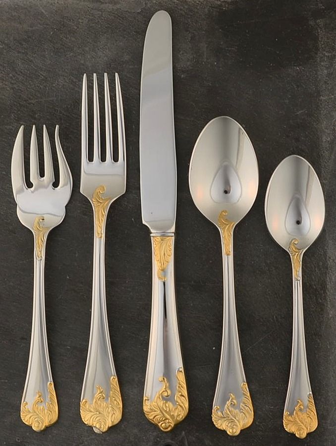 Golden Chardonnay (Stainless) 5 Piece Place Setting by Reed & Barton-1