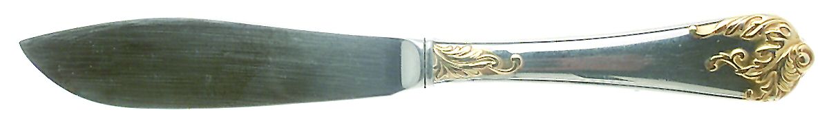 Golden Chardonnay (Stainless) Hollow Handle Master Butter Knife by Reed & Barton-1