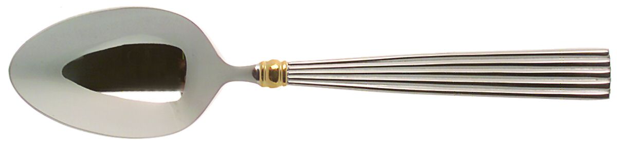 Golden Crescendo (Stainless, Gold Accent) Tablespoon (Serving Spoon) by Reed & Barton-1