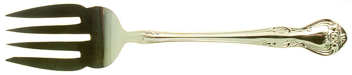 Golden Dunbarton (Gold Electroplate) Medium Solid Cold Meat Serving Fork by Reed & Barton-1