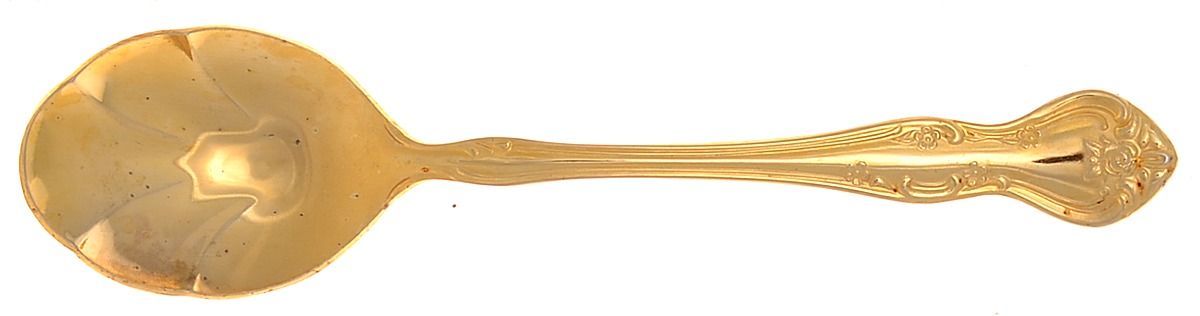Golden Dunbarton (Gold Electroplate) Sugar Shell Spoon by Reed & Barton-1