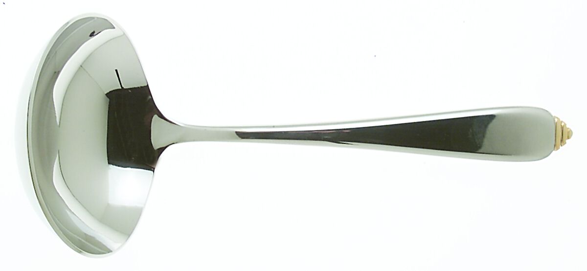 Golden Halo (Stainless) Solid Gravy Ladle by Reed & Barton-1