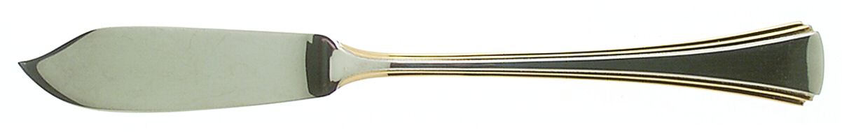 Golden Miro (Stainless-Gold Accent) Flat Handle Master Butter Knife by Reed & Barton-1
