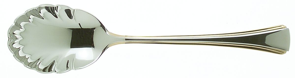 Golden Miro (Stainless-Gold Accent) Sugar Shell Spoon by Reed & Barton-1