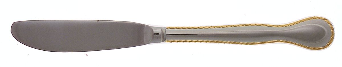 Golden Regatta (Stainless, Gold Accent) Modern Hollow Butter Spreader (Stainless) by Reed & Barton-1