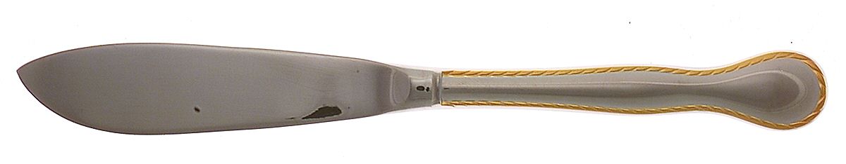 Golden Regatta (Stainless, Gold Accent) Hollow Handle Master Butter Knife by Reed & Barton-1