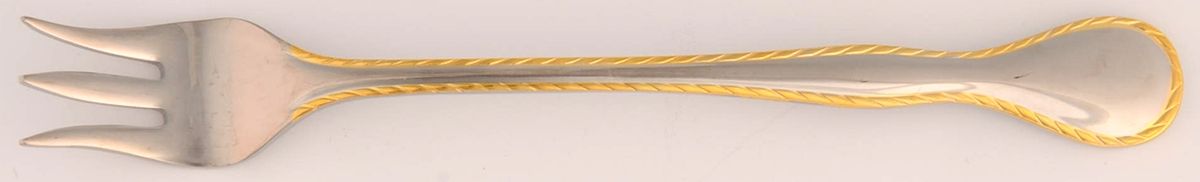 Golden Regatta (Stainless, Gold Accent) Cocktail/Seafood Fork by Reed & Barton-1