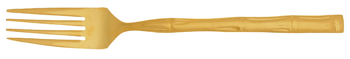 Golden Royal Bamboo (Gold Electroplate) Fork by Reed & Barton-1