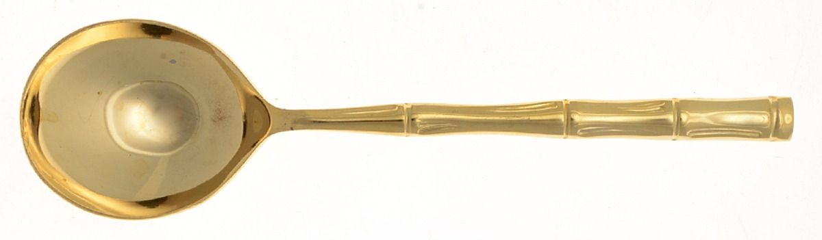 Golden Regal Bamboo (Gold Electroplate) Sugar Spoon by Reed & Barton-1