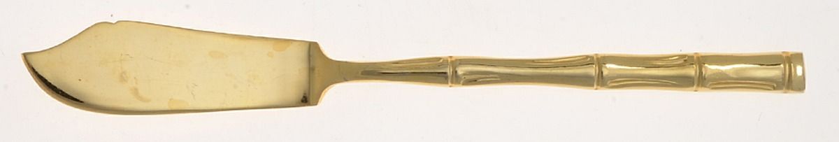 Golden Regal Bamboo (Gold Electroplate) Flat Handle Master Butter Knife by Reed & Barton-1