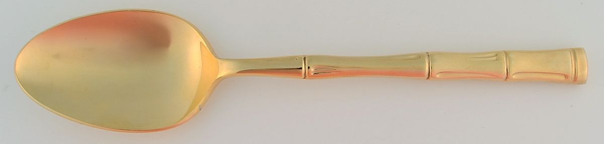 Golden Regal Bamboo (Gold Electroplate) Place/Oval Soup Spoon by Reed & Barton-1
