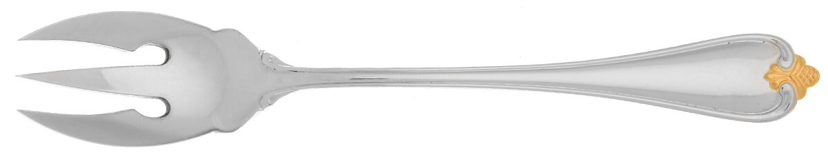 Golden Rosecliff (Stainless-Gold Accent) Pastry Fork Solid HC by Reed & Barton-1