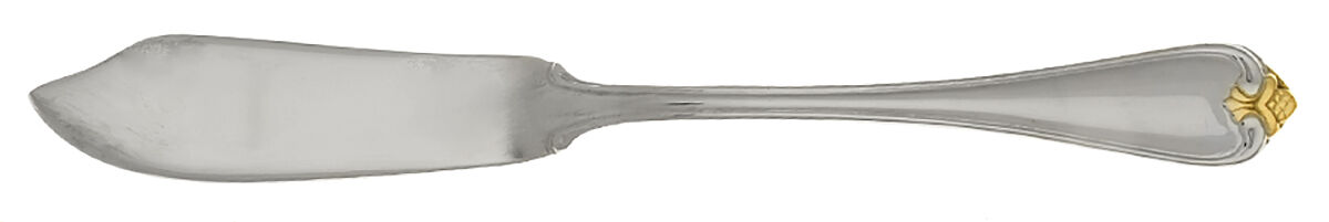 Golden Rosecliff (Stainless-Gold Accent) Flat Handle Master Butter Knife by Reed & Barton-1