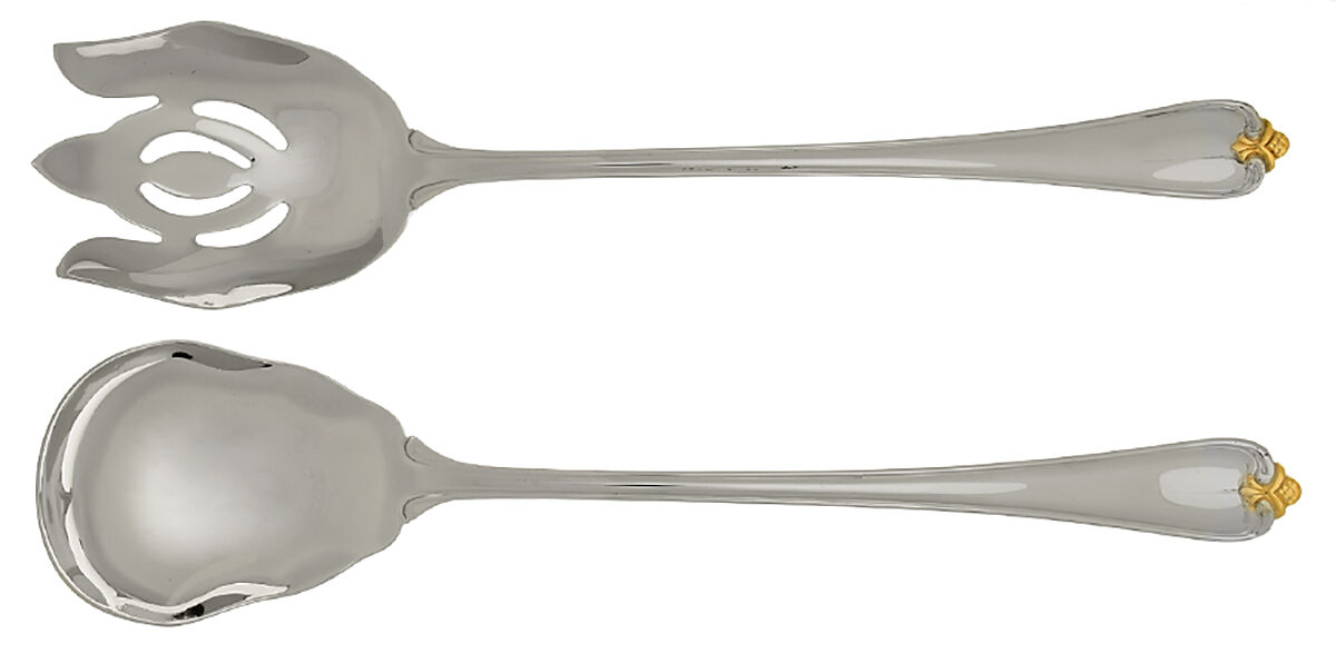 Golden Rosecliff (Stainless-Gold Accent) Solid Oversized Serving Salad Set by Reed & Barton-1