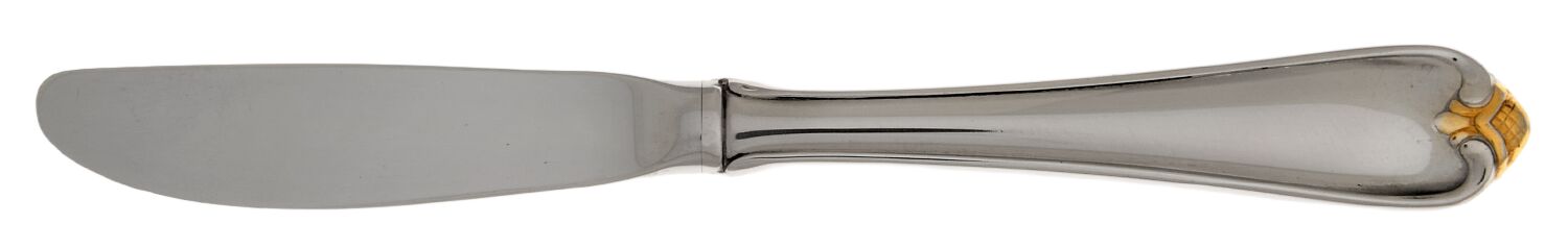 Golden Rosecliff (Stainless-Gold Accent) Modern Hollow Butter Spreader (Stainless) by Reed & Barton-1