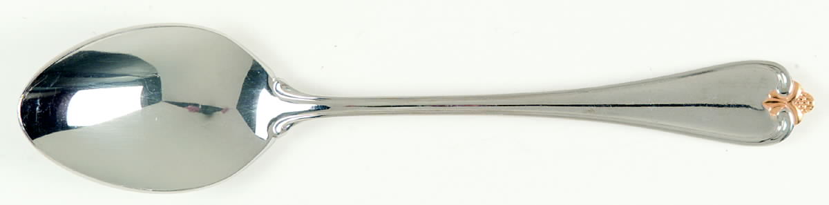 Golden Rosecliff (Stainless-Gold Accent) Place/Oval Soup Spoon by Reed & Barton-1